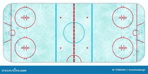 Aerial View of Textured Ice Hockey Rink Stock Photo - Image of figure ...