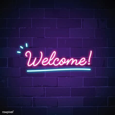 Welcome in neon sign vector | free image by rawpixel.com / NingZk V. | Neon signs, Neon, Neon quotes