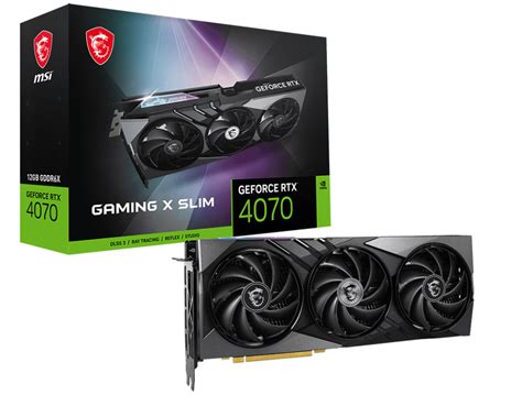 MSI GEFORCE RTX 4070 GAMING X 12GB GDDR6X SLIM GRAPHICS CARD - Nexcom ...