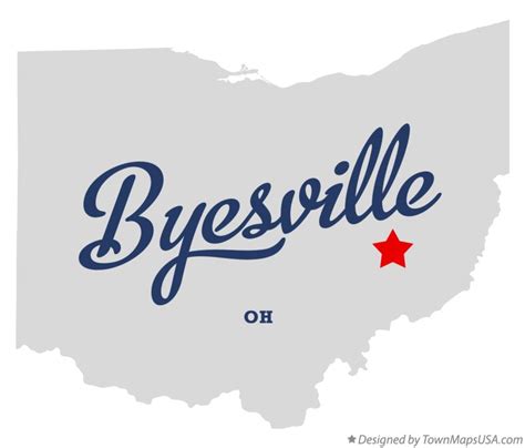 Map of Byesville, OH, Ohio