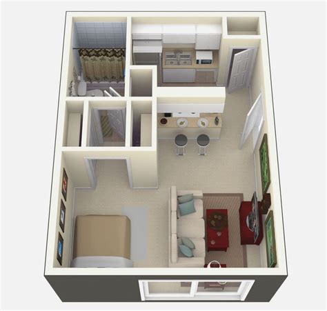 Decorating 400 Sq Ft Apartment - Shape Weekly | Apartment living room layout, Small apartment ...