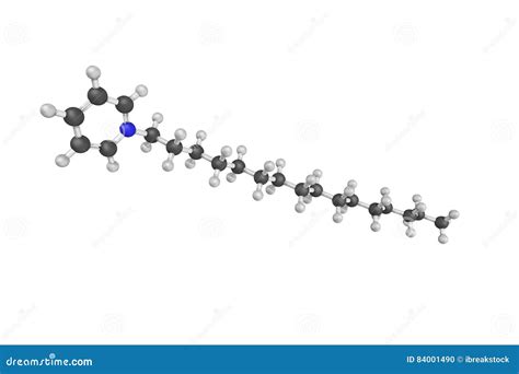 3d Structure of Cetylpyridinium Chloride, Used in Mouthwashes Stock Illustration - Illustration ...