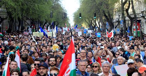 Tens Of Thousands In Hungary Protest Far-Right Leader Viktor Orbán ...