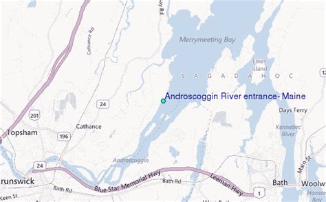 Androscoggin River entrance, Maine Tide Station Location Guide