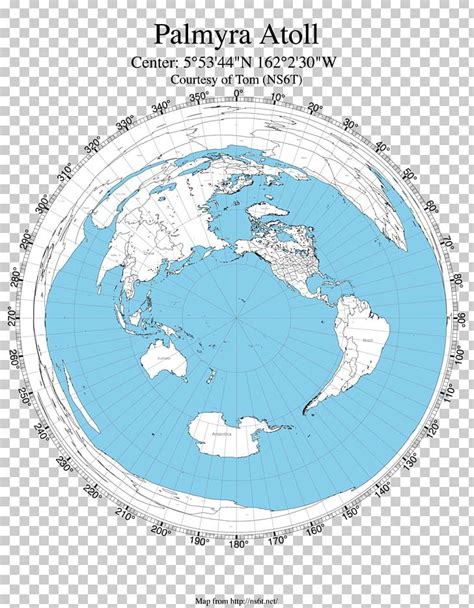 Azimuthal World Map