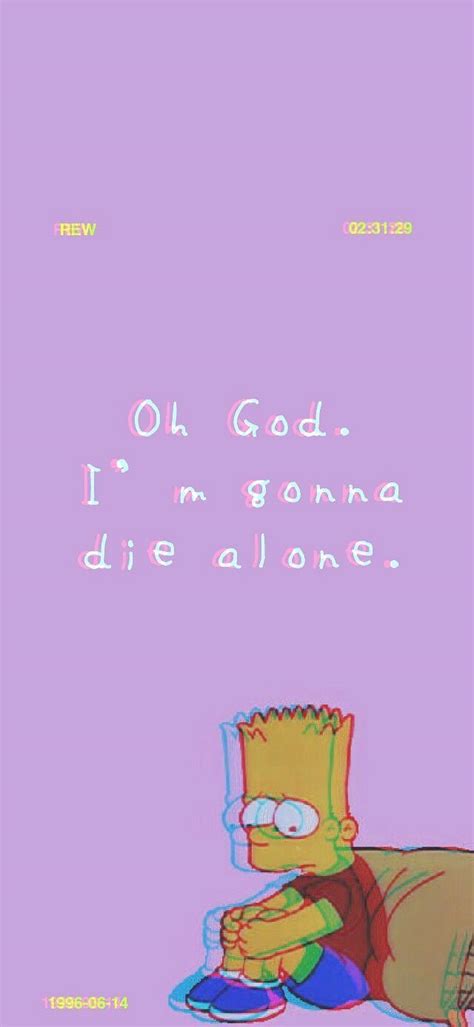 Download Bart Simpsons Sad Quotes Wallpaper | Wallpapers.com