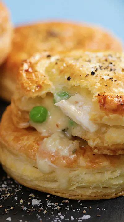 Chicken Pot Pie Biscuits | Recipe | Puff pastry recipes, Recipes, Pot pies recipes