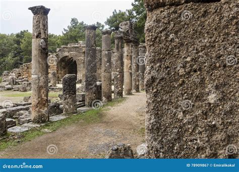 The Ancient Ruins of Seleucia Stock Image - Image of antalya, city ...