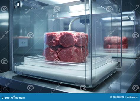 Lab-grown Meat Sample in Sterile Environment Stock Illustration ...