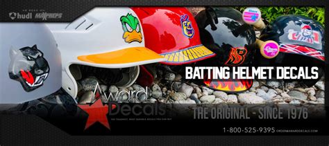 BASEBALL/SOFTBALL HELMET STICKERS - Award Decals, Inc.