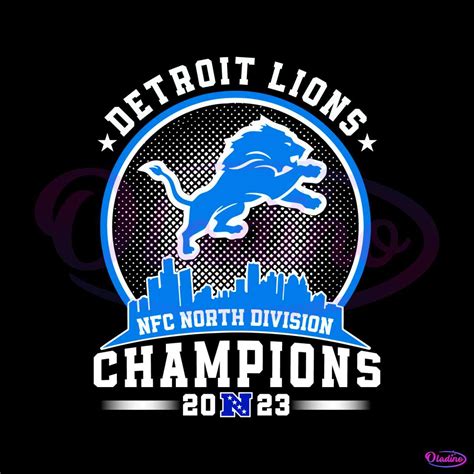 Detroit Lions NFC North Division Champions SVG