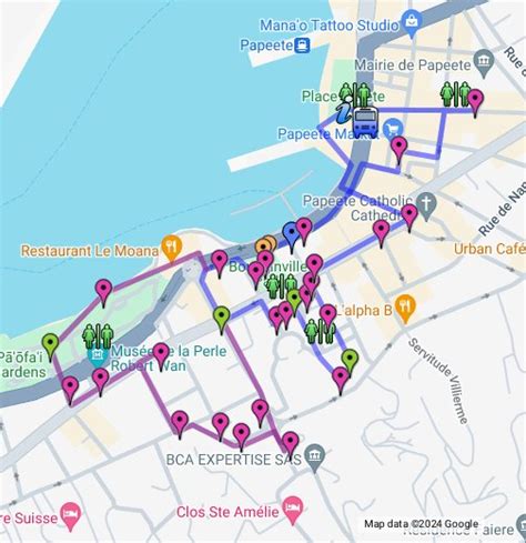 Map Of Papeete Tahiti - Island Maps