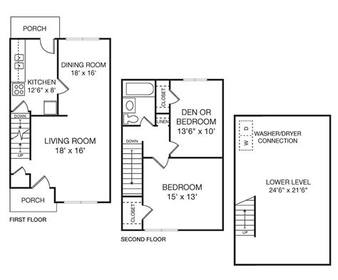 Central Park Apartments & Townhomes | Park Forest IL - Floor Plans