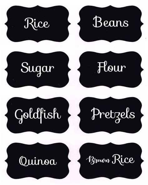 Customized Food Pantry Label Singles | Etsy | Pantry labels, Chalkboard ...