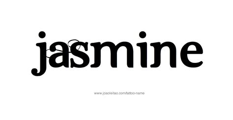 Jasmine Name Tattoo Designs