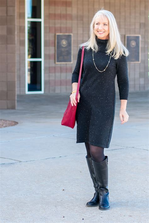 Donegal Sweater Dress with Riding Boots - Great day to evening winter fashion - women's fashion ...