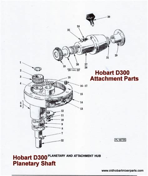 Hobart-D300-Agitator-Shaft-Attachment-Hub-Parts