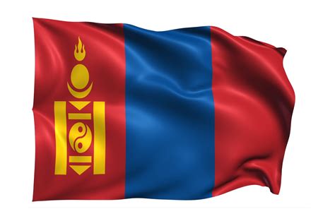 Mongolia Waving flag Realistic Transparent Background 15309659 PNG