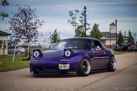 Purple Mazda Miata at Slammedenuff Chicago - BenLevy.com | Mazda miata, Mazda mx5 miata, Miata