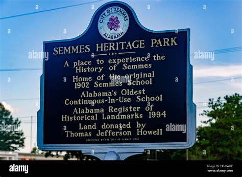 A historic marker tells the history of Semmes School, a one-room ...