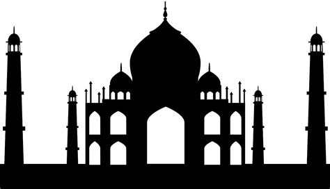 Taj Mahal Silhouette | Free vector silhouettes