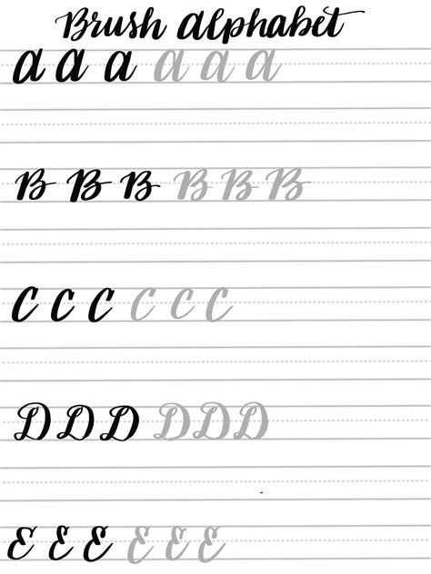 Mostrando Practice1 | Hand lettering worksheet, Brush lettering ...