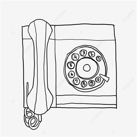 Of A Vintage Green Wall Phone With Line, Hold, Illustration, Wire PNG Transparent Image and ...