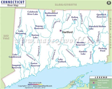 Connecticut Rivers Map | Rivers in Connecticut