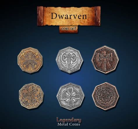 Dwarven Set -Legendary Metal Coins | Drawlab Entertainment