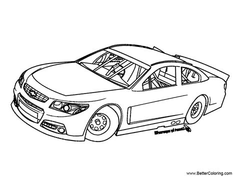 Nascar Coloring Pages Sketch - Free Printable Coloring Pages