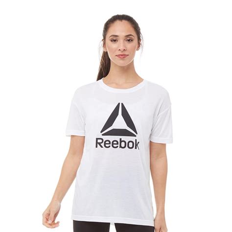 Buy Reebok Womens Workout Ready Logo T-Shirt White