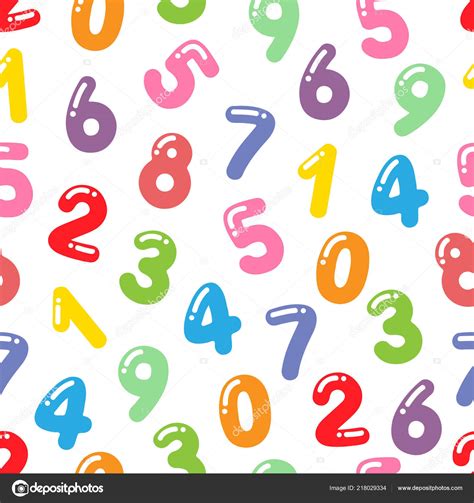 Cartoon Background Colorful Numbers Seamless Vector Pattern Stock Vector Image by ©El4anes ...