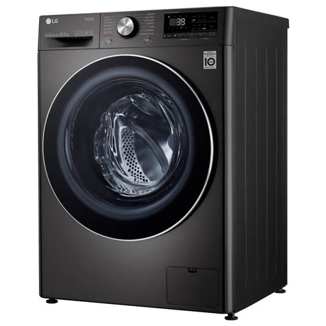LG F4V909BTSE 9kg TurboWash Steam Washing Machine 1400rpm - BLACK STEEL - Appliance City