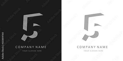 5 logo number modern design Stock Vector | Adobe Stock