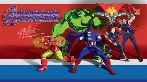 The Avengers Vector Art Wallpaper on Behance