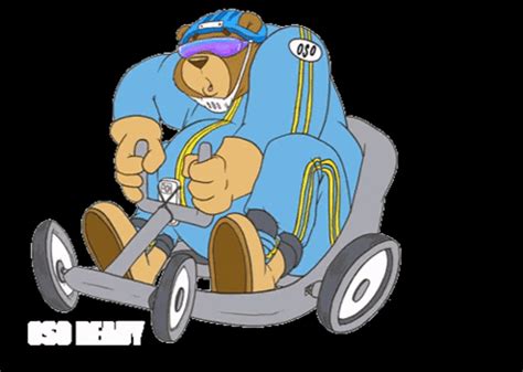 Cute Bear Riding Race Car GIF | GIFDB.com