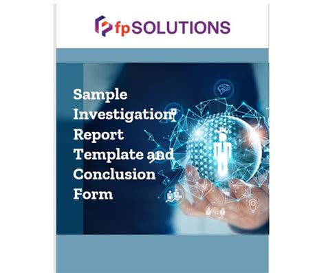 Sample Investigation Report Template and Conclusion Form