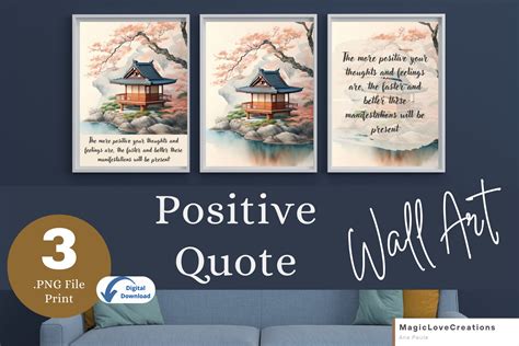 Wall Art Positive Quotes Printable | Poster Templates ~ Creative Market