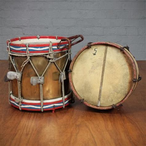 Four Vintage Marching Band Drums. | 258936 | Sellingantiques.co.uk
