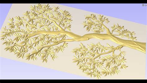 3D Tree Relief Model Made in Vectric Aspire#Vector Layers#Sculpting# ...