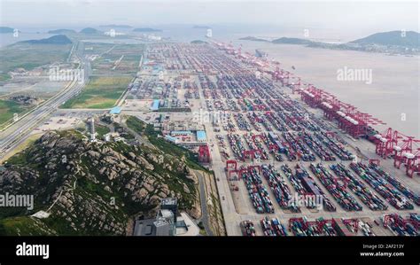 Yangshan port aerial hi-res stock photography and images - Alamy