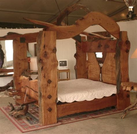 Image result for western canopy bed | Rustic bedroom furniture, Cabin ...