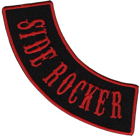 Custom Embroidered 7" Side Rocker Patches Biker