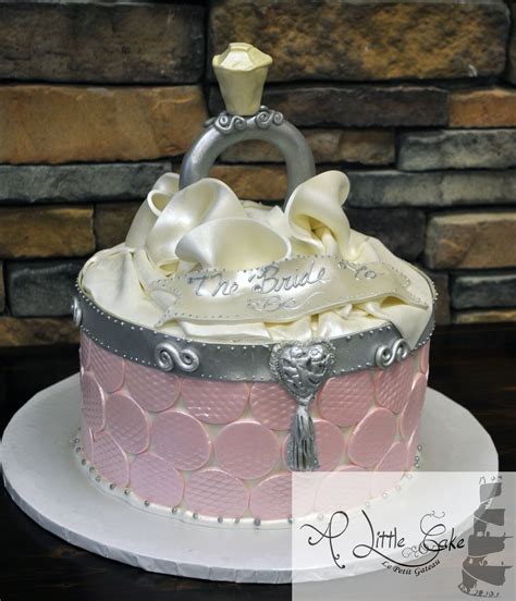 Bridal Shower Cake Open Ring box Themed Cake - A Little Cake