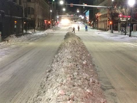 SRTC Transportation Blog: Downtown Snow Berms Are Back