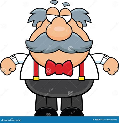 Grumpy Old Man Cartoon Character