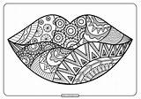 Adult Coloring Pages Lips sketch template