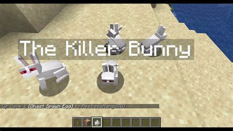 How to get The Killer Bunny Spawn Egg Using Commands - YouTube