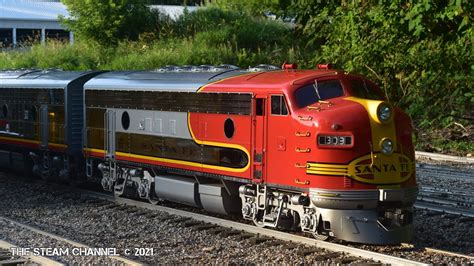 Review: 1.6" Scale EMD F7 Diesel Locomotive Museum Trains - YouTube