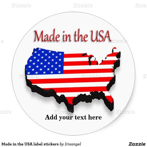 Made in the USA label stickers | Zazzle.com | Sticker labels, Custom stickers, Create custom ...